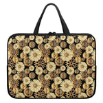 Steampunk Chamomile Pattern Print Laptop Sleeve With Handle