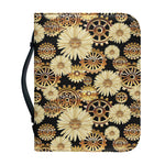 Steampunk Chamomile Pattern Print Leather Bible Cover