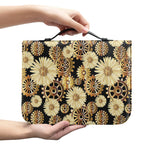 Steampunk Chamomile Pattern Print Leather Bible Cover