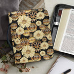 Steampunk Chamomile Pattern Print Leather Bible Cover