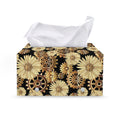 Steampunk Chamomile Pattern Print Leather Tissue Box Cover