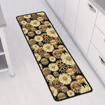 Steampunk Chamomile Pattern Print Long Kitchen Mat