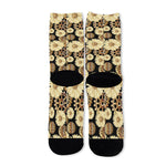 Steampunk Chamomile Pattern Print Long Socks