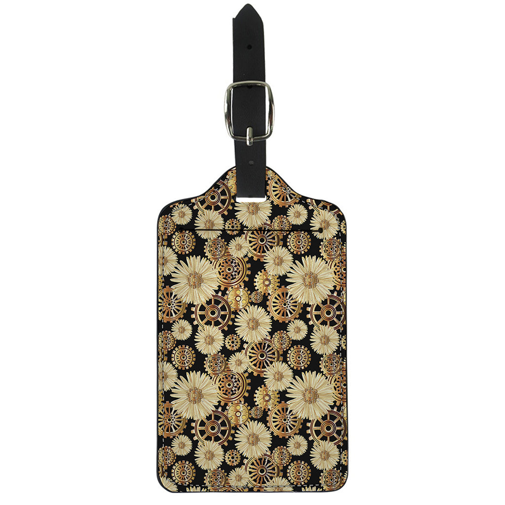 Steampunk Chamomile Pattern Print Luggage Tag
