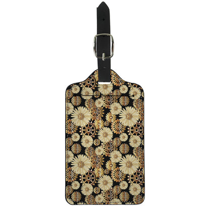 Steampunk Chamomile Pattern Print Luggage Tag
