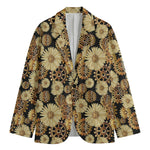 Steampunk Chamomile Pattern Print Men's Blazer