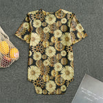 Steampunk Chamomile Pattern Print Men's Bodysuit