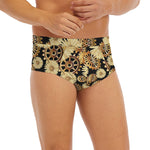 Steampunk Chamomile Pattern Print Men's Briefs