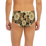 Steampunk Chamomile Pattern Print Men's Briefs