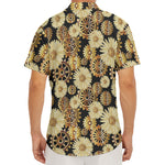 Steampunk Chamomile Pattern Print Men's Deep V-Neck Shirt