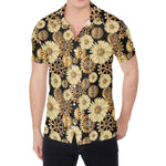 Steampunk Chamomile Pattern Print Men's Shirt