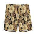 Steampunk Chamomile Pattern Print Men's Athletic Shorts