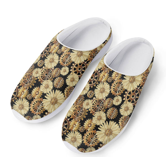Steampunk Chamomile Pattern Print Mesh Casual Shoes
