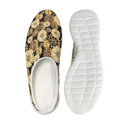 Steampunk Chamomile Pattern Print Mesh Casual Shoes