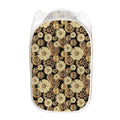 Steampunk Chamomile Pattern Print Mesh Laundry Hamper