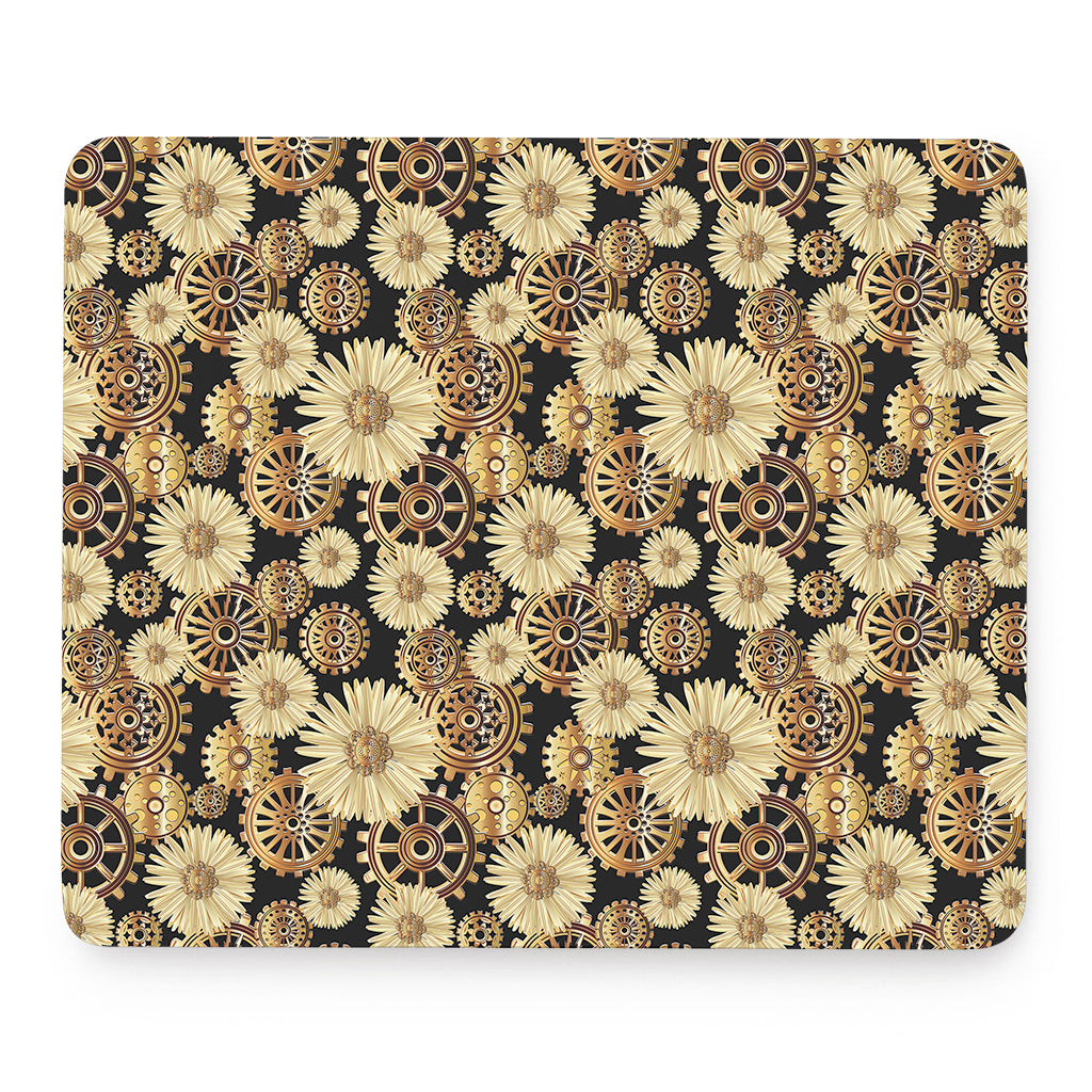 Steampunk Chamomile Pattern Print Mouse Pad