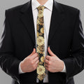 Steampunk Chamomile Pattern Print Necktie
