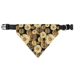 Steampunk Chamomile Pattern Print Over The Collar Dog Bandana
