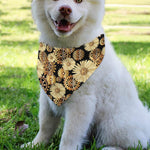 Steampunk Chamomile Pattern Print Over The Collar Dog Bandana