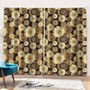 Steampunk Chamomile Pattern Print Pencil Pleat Curtains