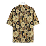 Steampunk Chamomile Pattern Print Rayon Hawaiian Shirt