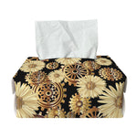 Steampunk Chamomile Pattern Print Rectangle Tissue Box Cover