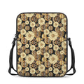 Steampunk Chamomile Pattern Print Rectangular Crossbody Bag