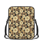 Steampunk Chamomile Pattern Print Rectangular Crossbody Bag