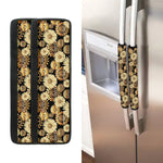 Steampunk Chamomile Pattern Print Refrigerator Handle Covers