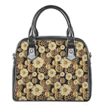 Steampunk Chamomile Pattern Print Shoulder Handbag