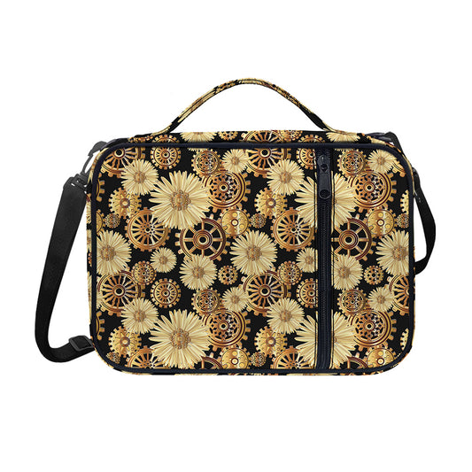 Steampunk Chamomile Pattern Print Shoulder Strap Bible Bag