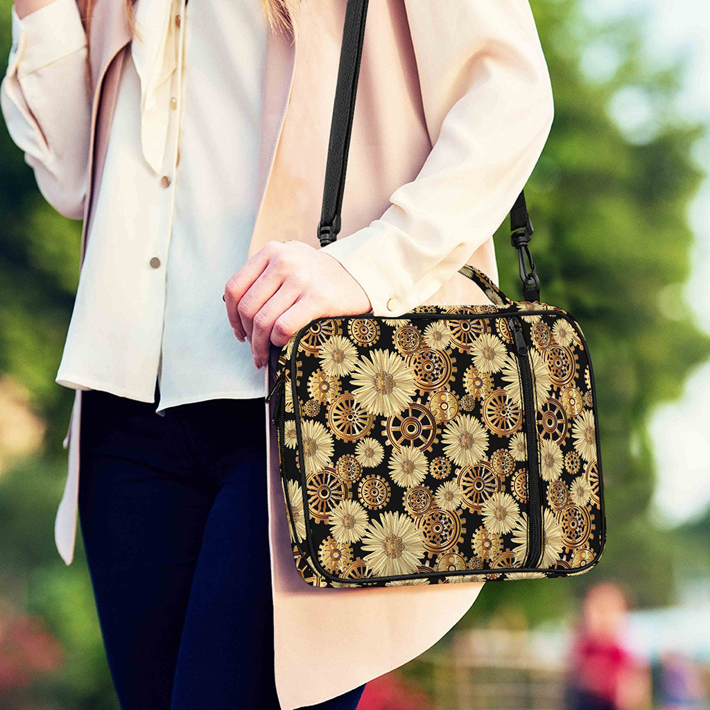 Steampunk Chamomile Pattern Print Shoulder Strap Bible Bag