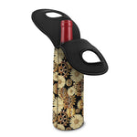 Steampunk Chamomile Pattern Print Single Neoprene Wine Tote