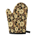 Steampunk Chamomile Pattern Print Single Oven Mitt