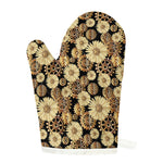 Steampunk Chamomile Pattern Print Single Oven Mitt