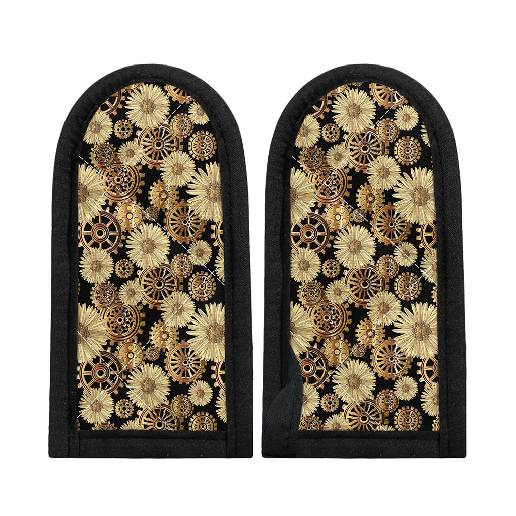 Steampunk Chamomile Pattern Print Skillet Handle Cover