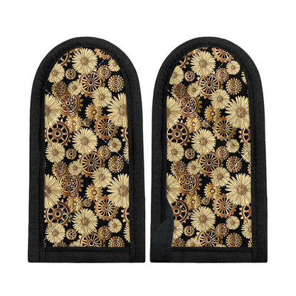 Steampunk Chamomile Pattern Print Skillet Handle Cover