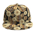 Steampunk Chamomile Pattern Print Snapback Cap