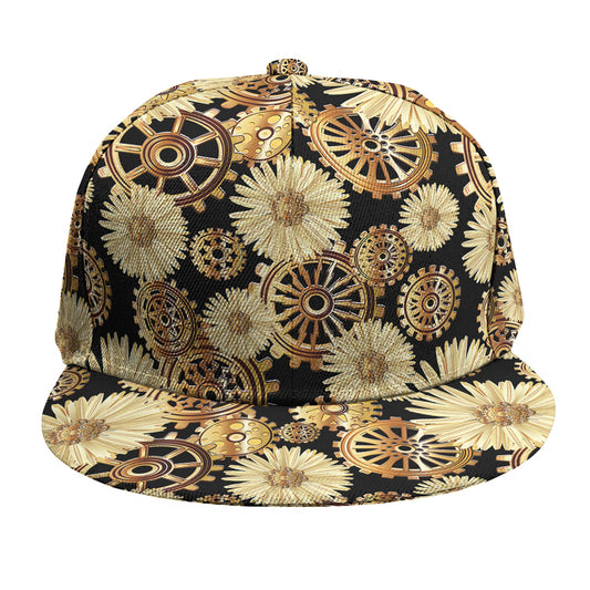 Steampunk Chamomile Pattern Print Snapback Cap
