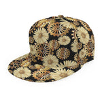 Steampunk Chamomile Pattern Print Snapback Cap