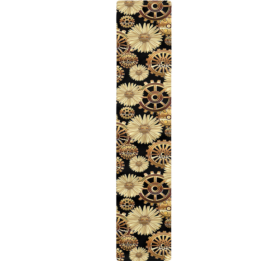 Steampunk Chamomile Pattern Print Table Runner