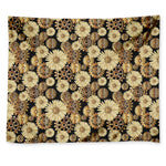 Steampunk Chamomile Pattern Print Tapestry