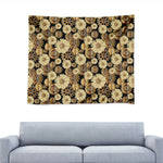 Steampunk Chamomile Pattern Print Tapestry
