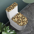 Steampunk Chamomile Pattern Print Toilet Lid And Tank Cover Set