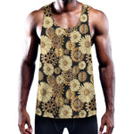 Steampunk Chamomile Pattern Print Training Tank Top