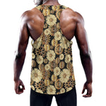 Steampunk Chamomile Pattern Print Training Tank Top