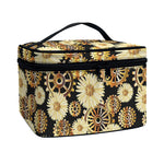 Steampunk Chamomile Pattern Print Travel Makeup Bag
