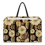 Steampunk Chamomile Pattern Print Utility Tote Bag