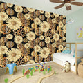 Steampunk Chamomile Pattern Print Wall Sticker