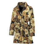 Steampunk Chamomile Pattern Print Women's Bathrobe